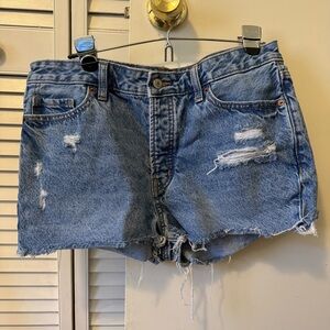 Old Navy Classic Blue Ripped Jean Shorts